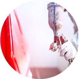 Specialist paint for glass and plastic